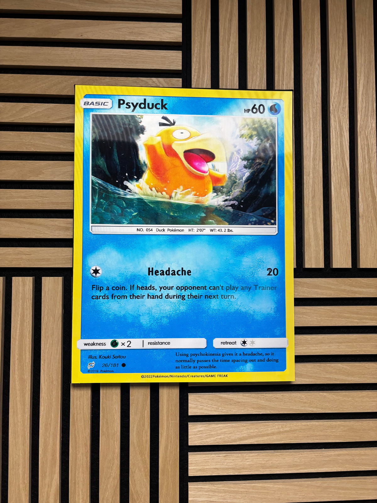 Psyduck 3D Lenticular Poster 30x40 Canvas CLEARANCE