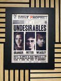Harry Potter Undesirables 3D Lenticular Poster Framed 30x40cm