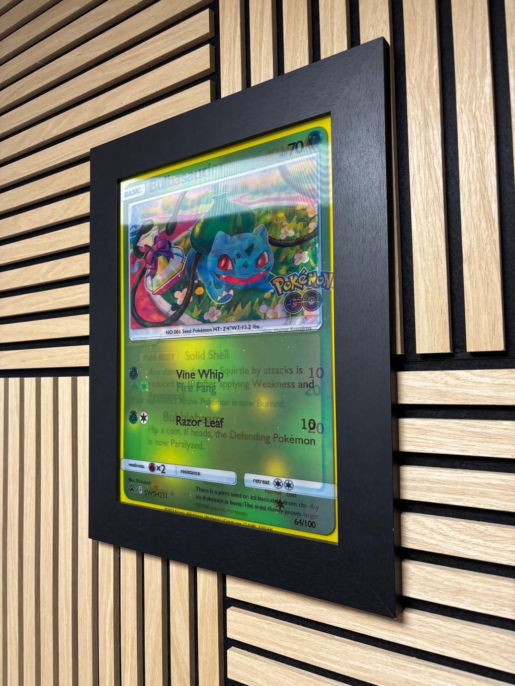 Charmander Squirtle Bulbasaur 3D Lenticular Poster Framed 30x40cm