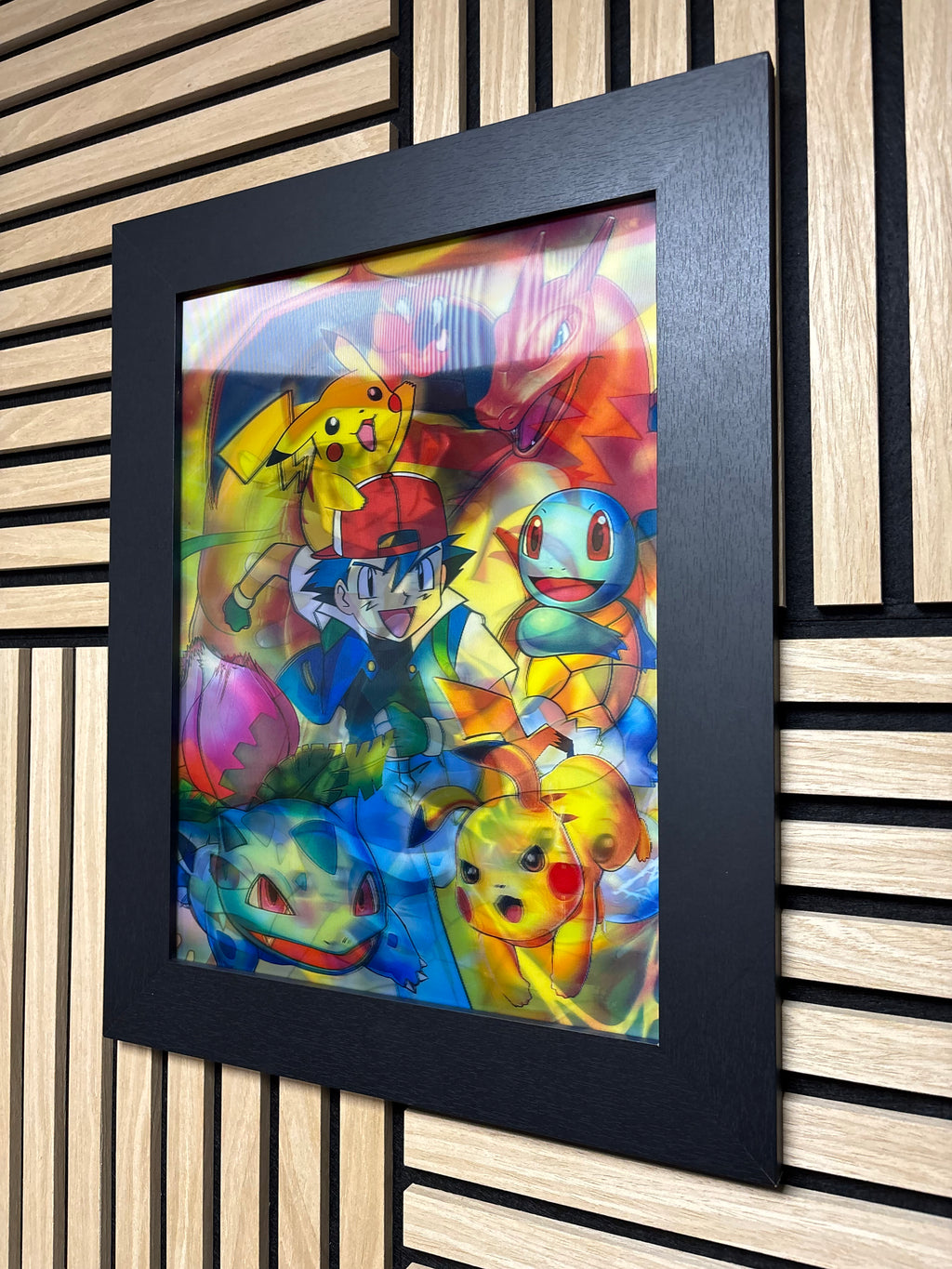 Pokemon 3D Lenticular Poster Framed 30x40cm