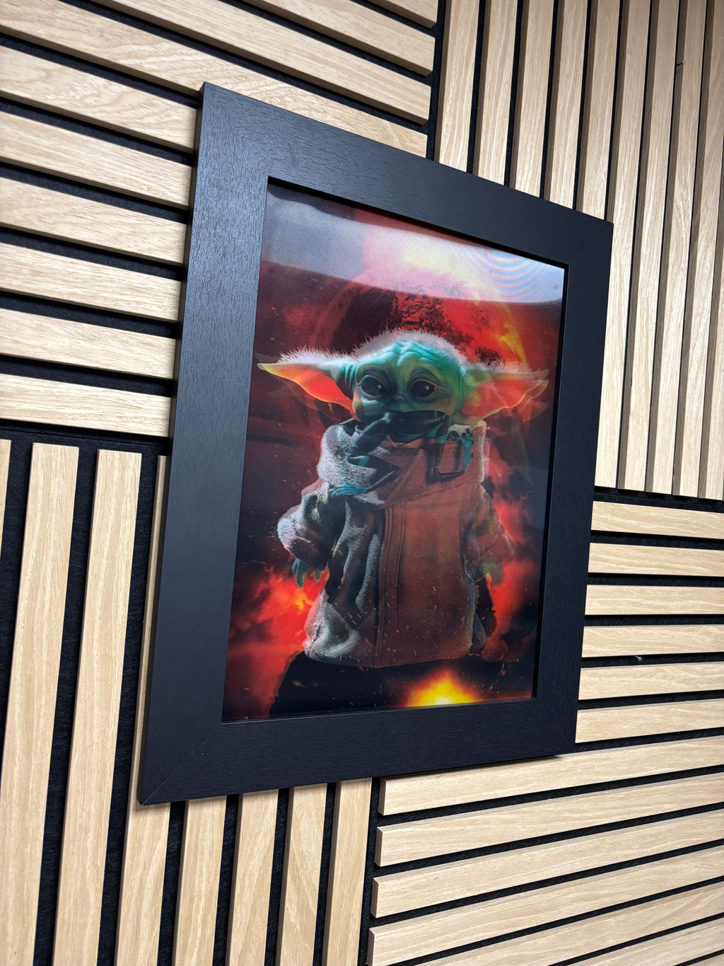 Baby Yoda 3D Lenticular Poster Framed 30x40cm