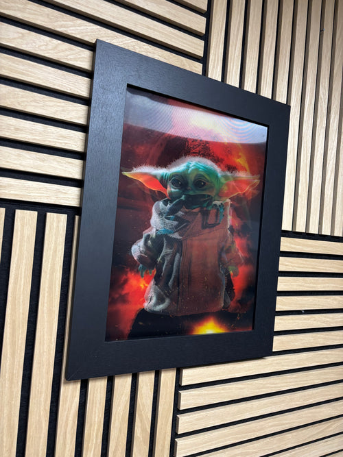 Baby Yoda 3D Lenticular Poster Framed 30x40cm