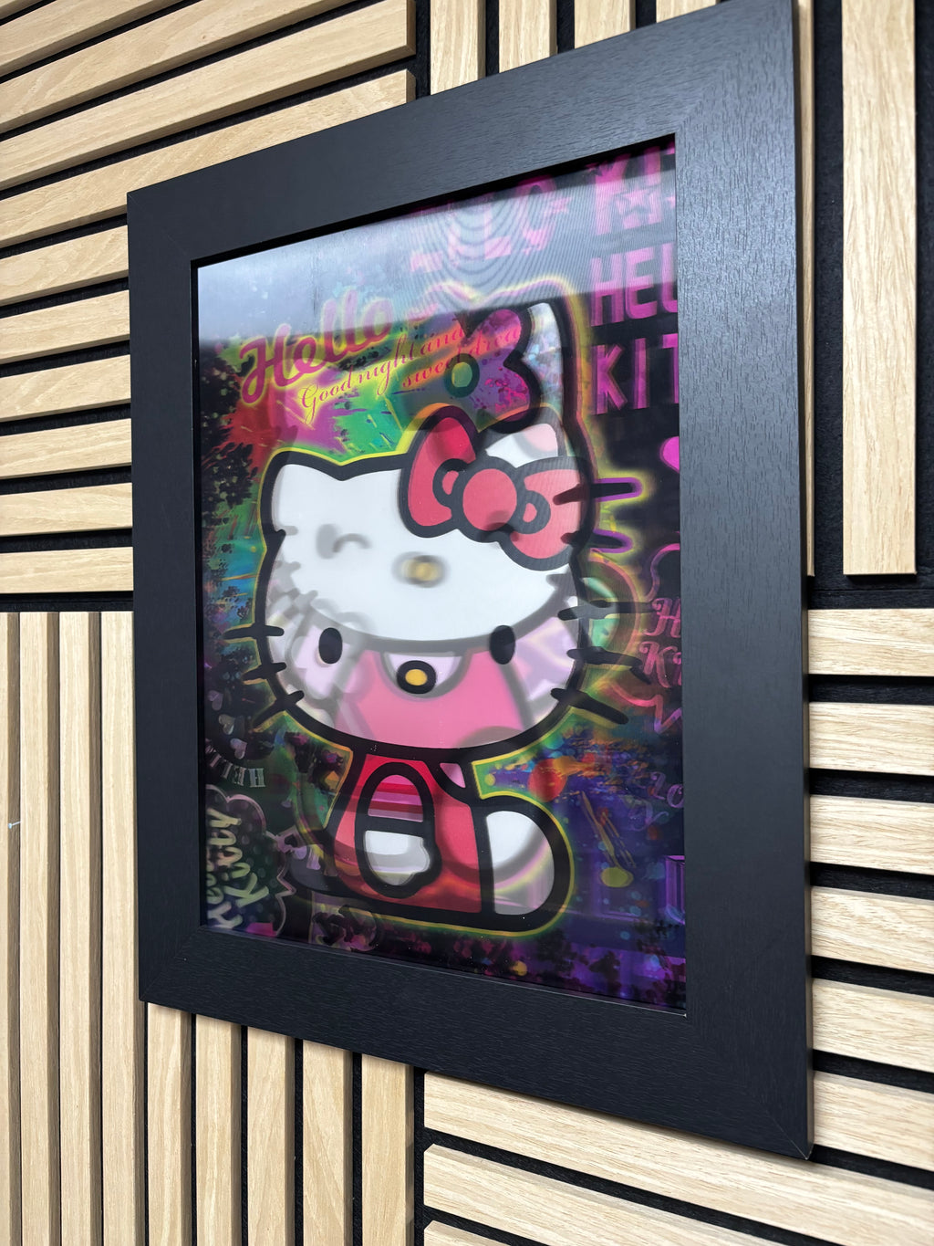 Hello Kitty 3D Lenticular Poster Framed 30x40cm