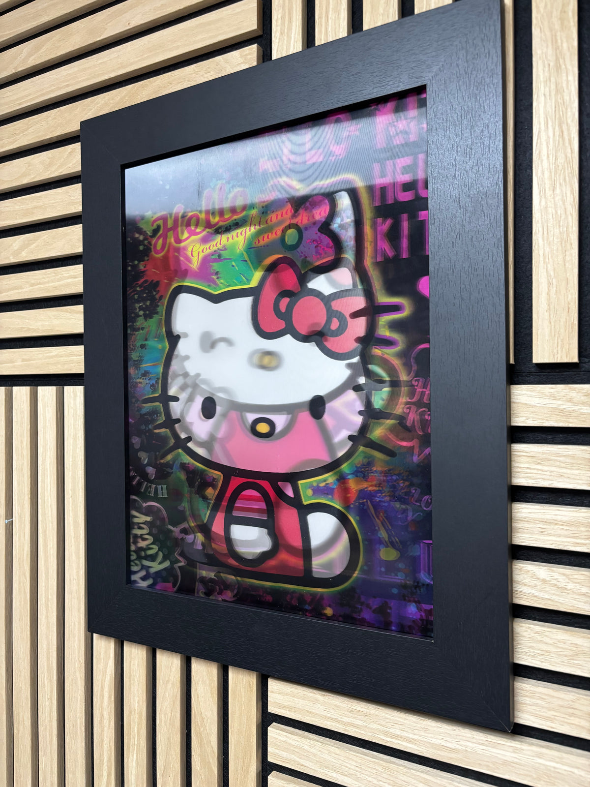 Hello Kitty 3D Lenticular Poster Framed 30x40cm
