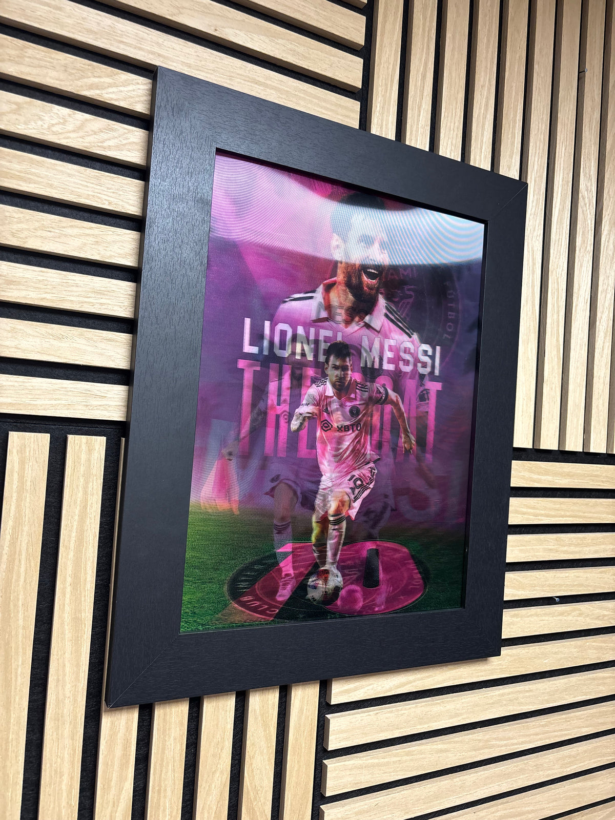 Messi 3D Lenticular Poster Framed 30x40cm