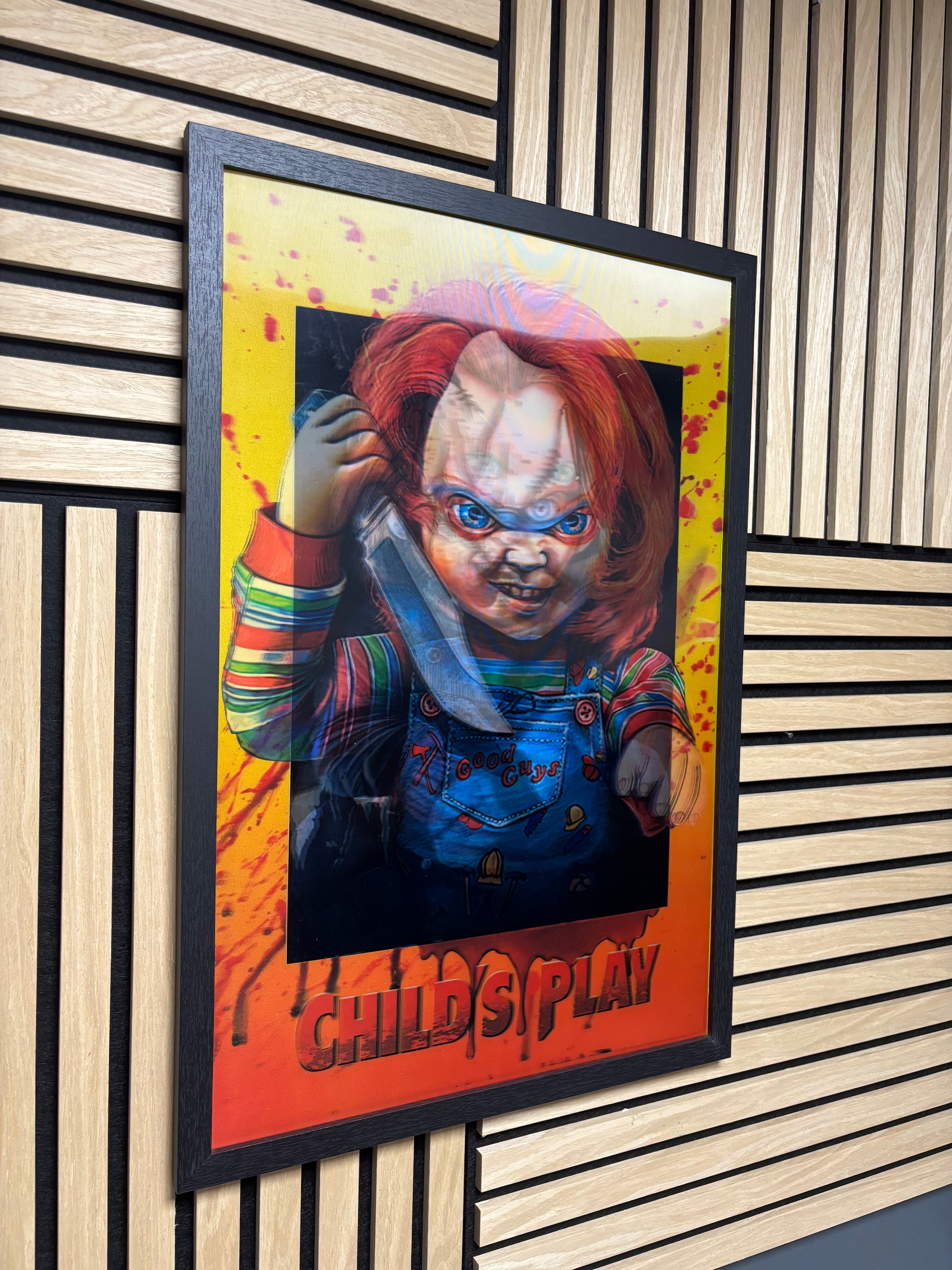 Chucky Childs Play 3D Lenticular Poster Framed 40x60cm