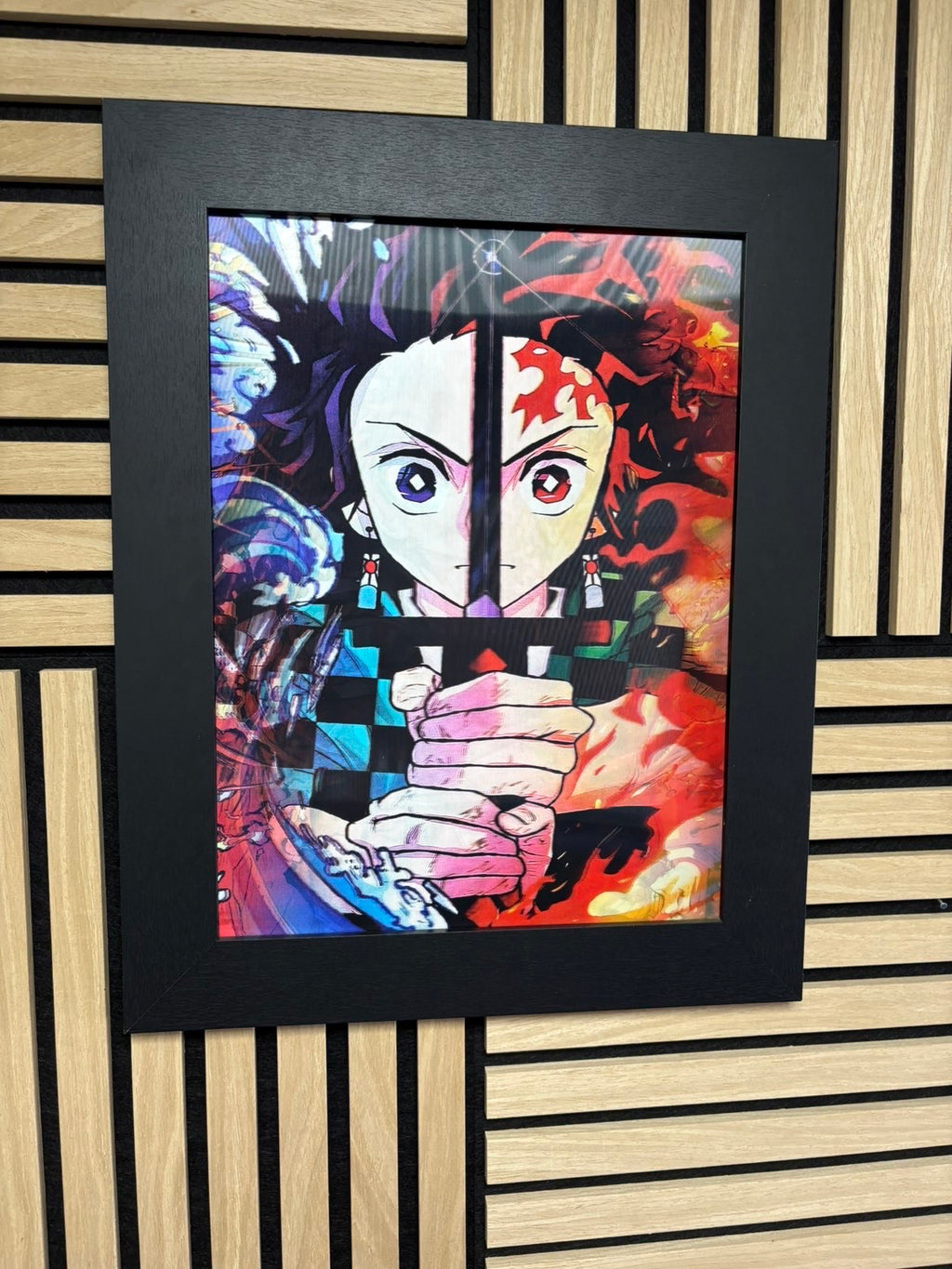 Demon Slayer 3D Lenticular Poster Framed 30x40cm