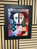 Demon Slayer 3D Lenticular Poster Framed 30x40cm