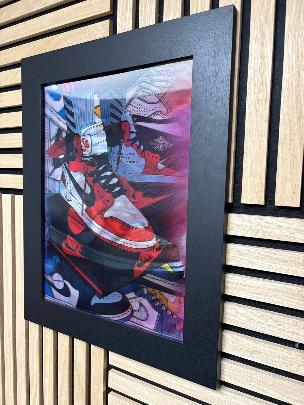 Nike Trainer 3D Lenticular Poster Framed 30x40cm