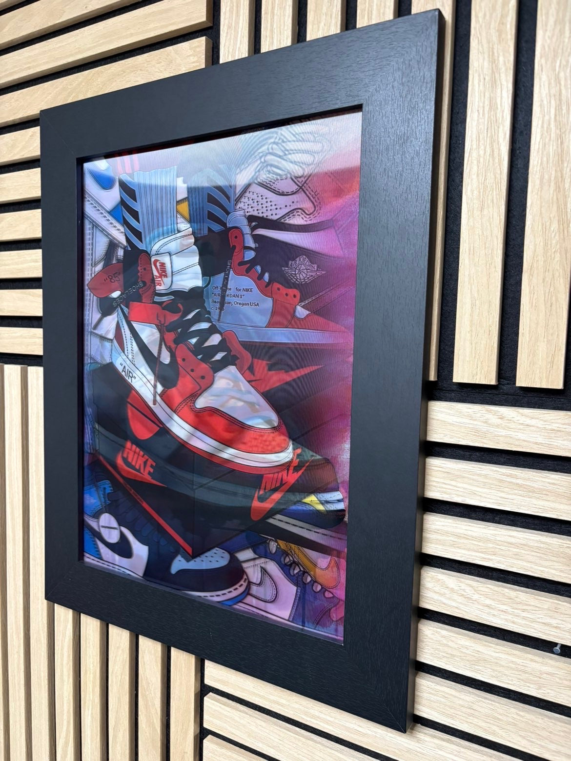 Nike Trainer 3D Lenticular Poster Framed 30x40cm