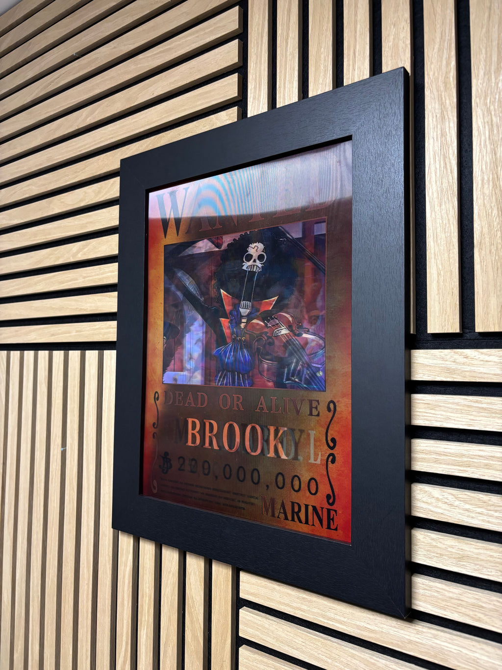 One Piece WANTED 3D Lenticular Poster Framed 30x40cm