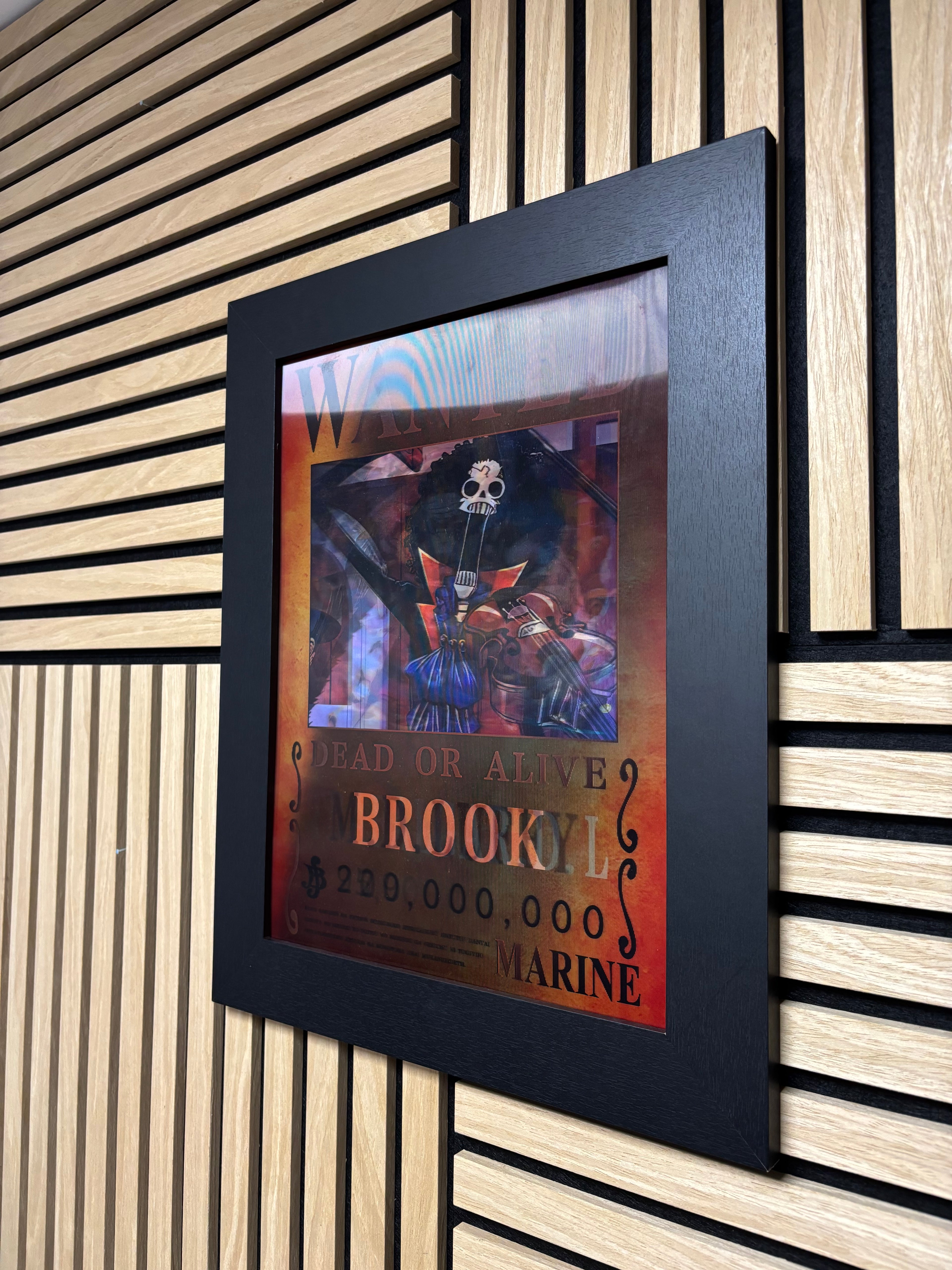 One Piece WANTED 3D Lenticular Poster Framed 30x40cm