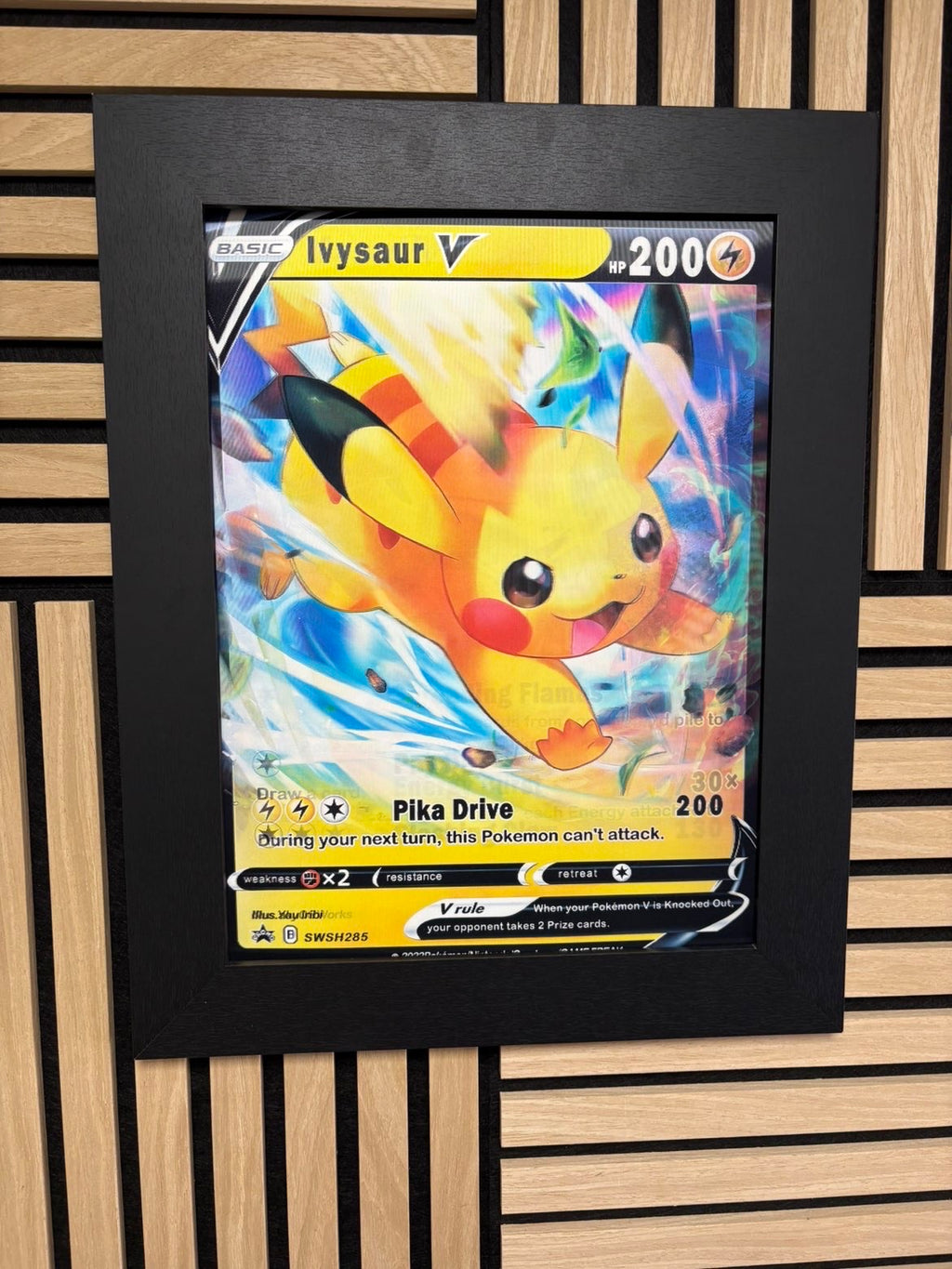 Ivysaur Meowth Pokemon 3D Lenticular Poster Framed 30x40cm