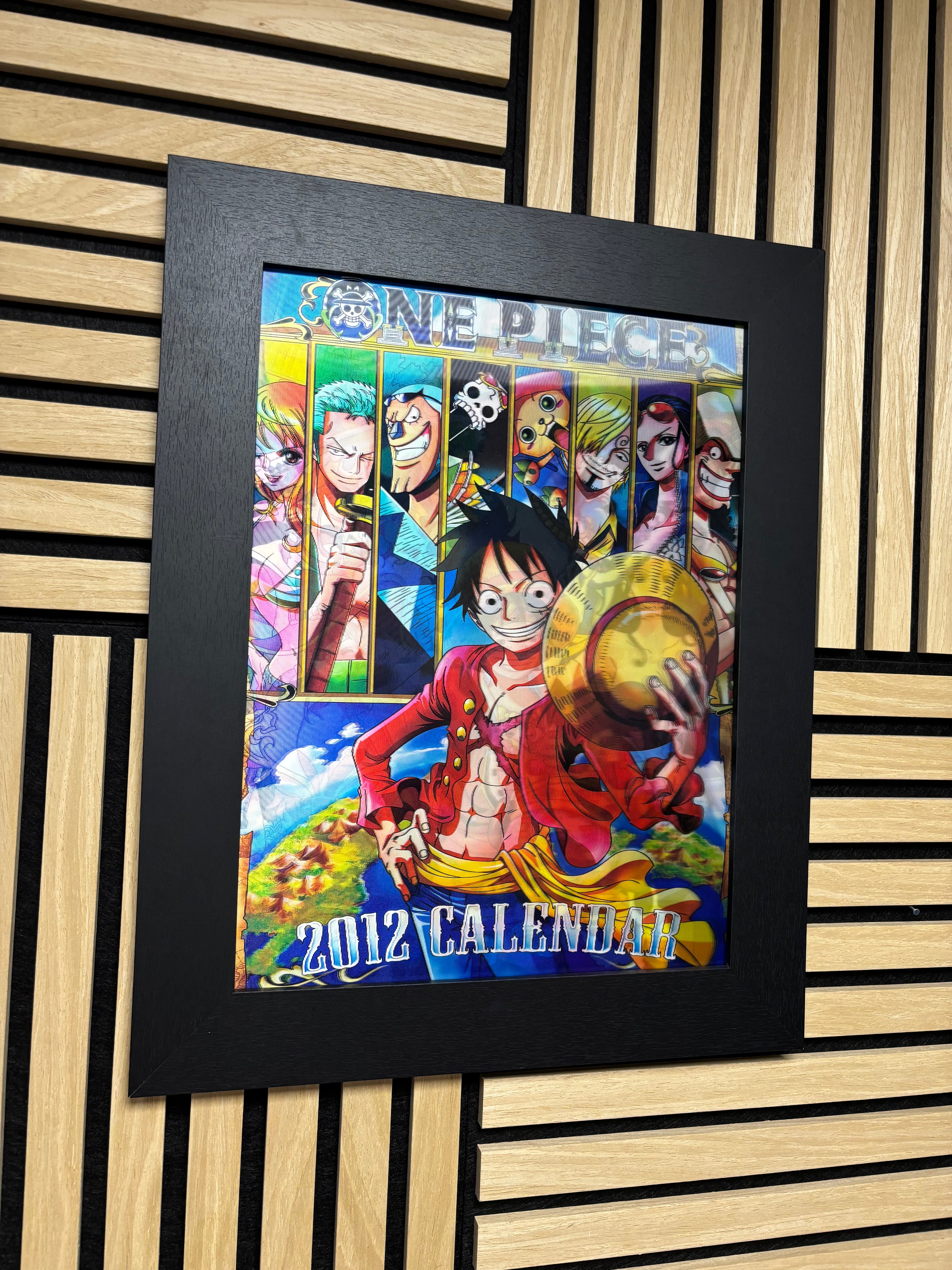One Piece 3D Lenticular Poster Framed 30x40cm