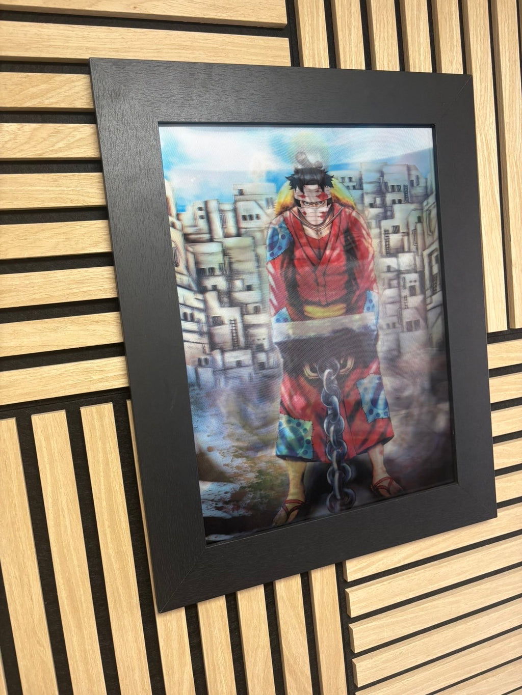 One Piece 3D Lenticular Poster Framed 30x40cm