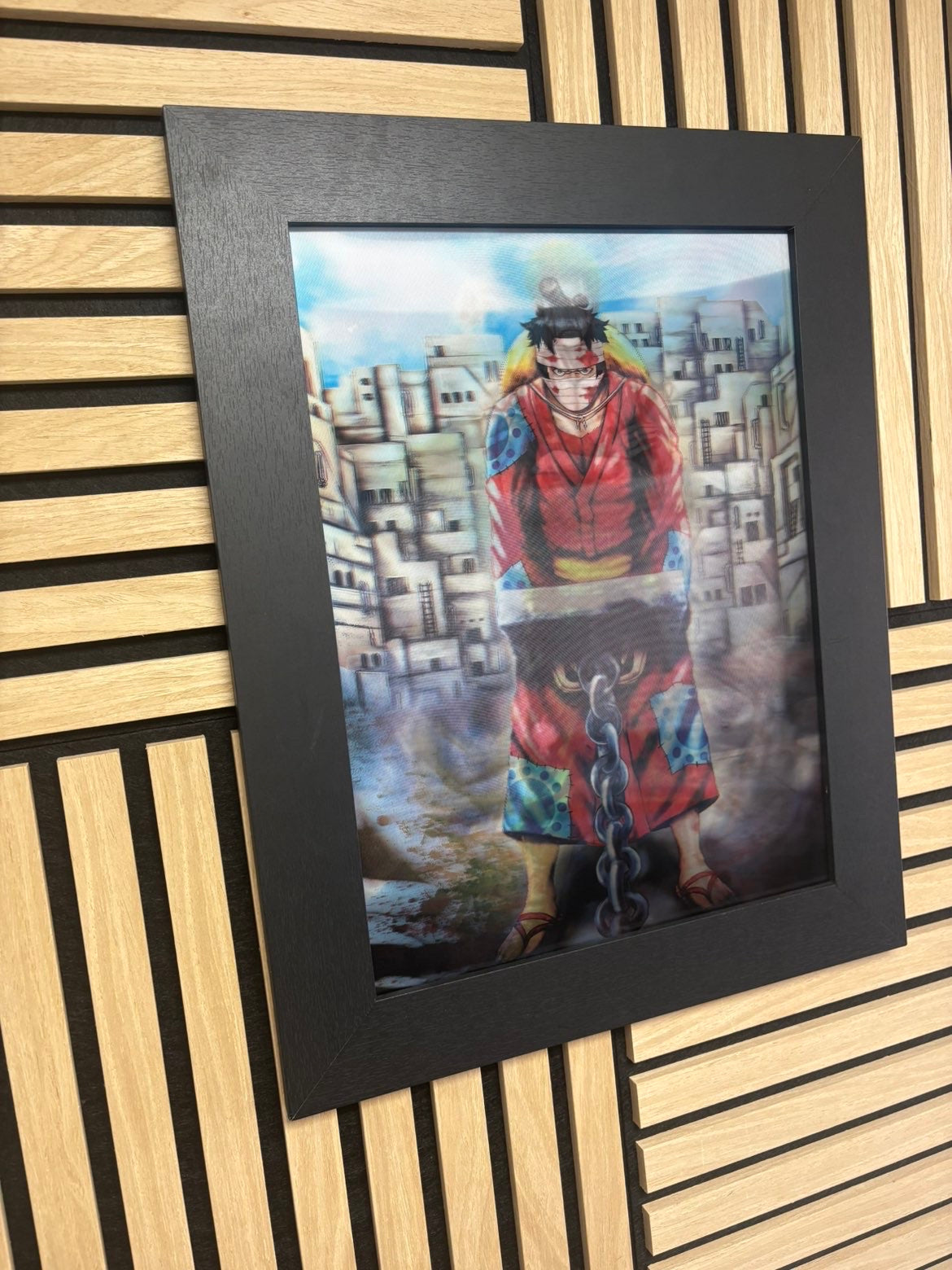 One Piece 3D Lenticular Poster Framed 30x40cm