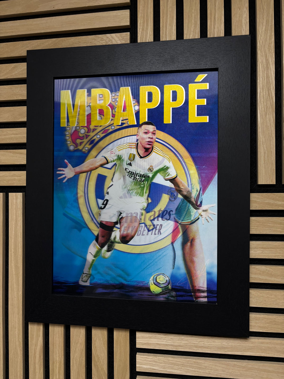 Mbappe 3D Lenticular Poster Framed 30x40cm