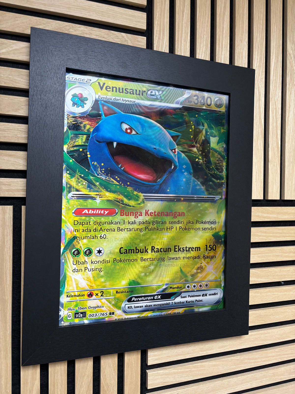Charizard Venosaur Blastoise 3D Lenticular Poster Framed 30x40cm