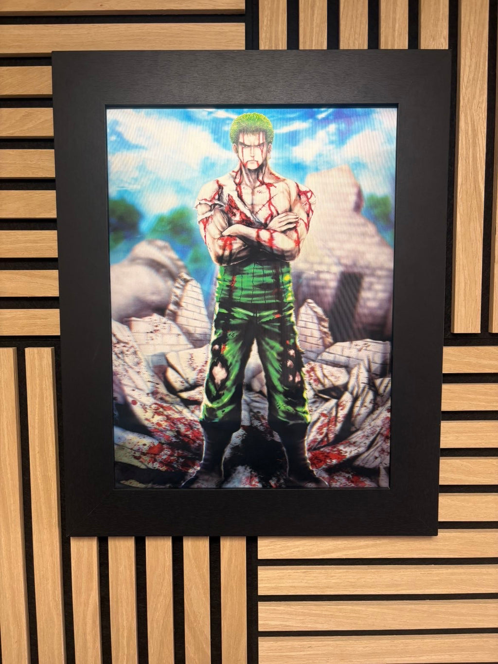 One Piece 3D Lenticular Poster Framed 30x40cm