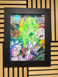 Rick and Morty 3D Lenticular Poster Framed 30x40cm