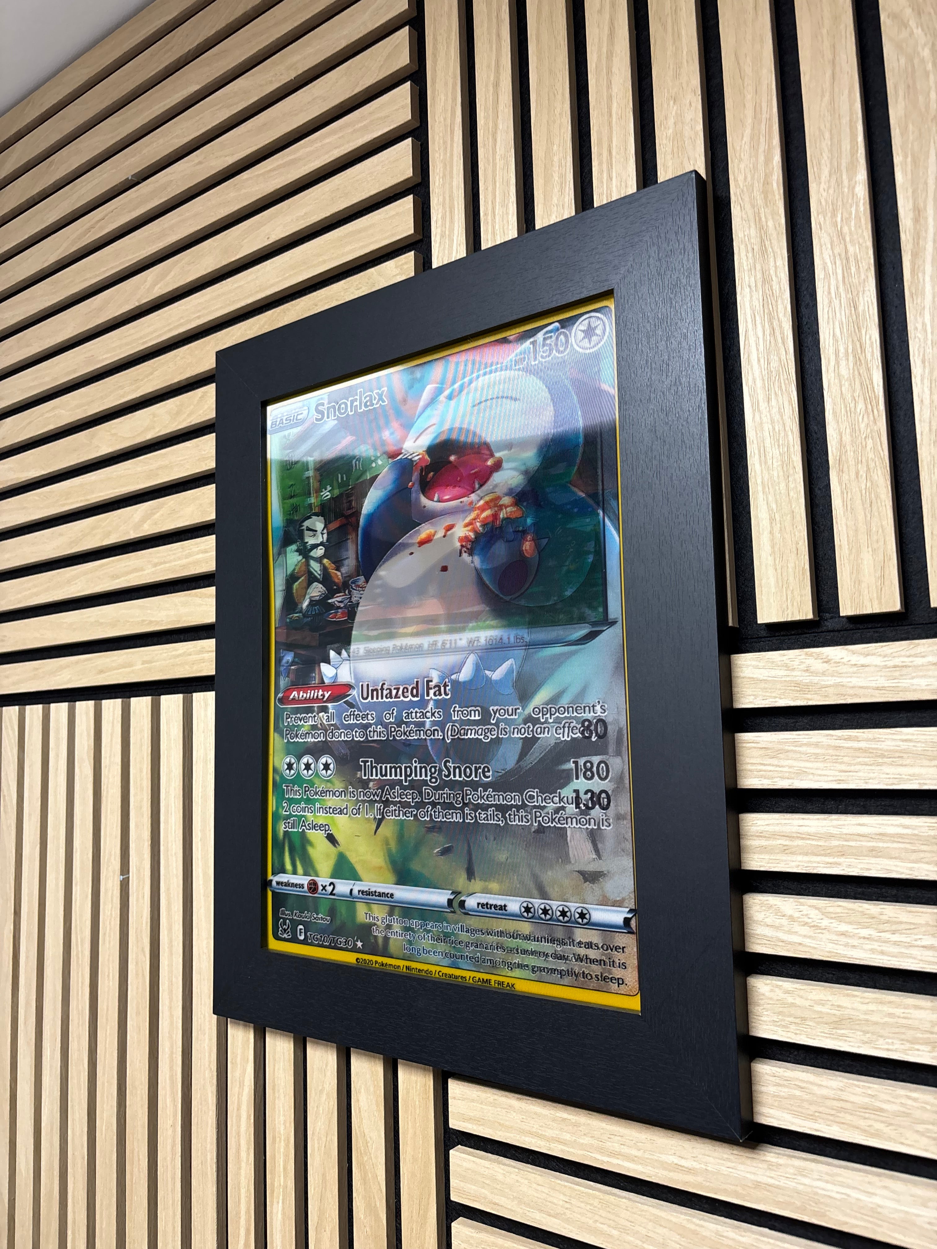 Snorlax 3D Lenticular Poster Framed 30x40cm