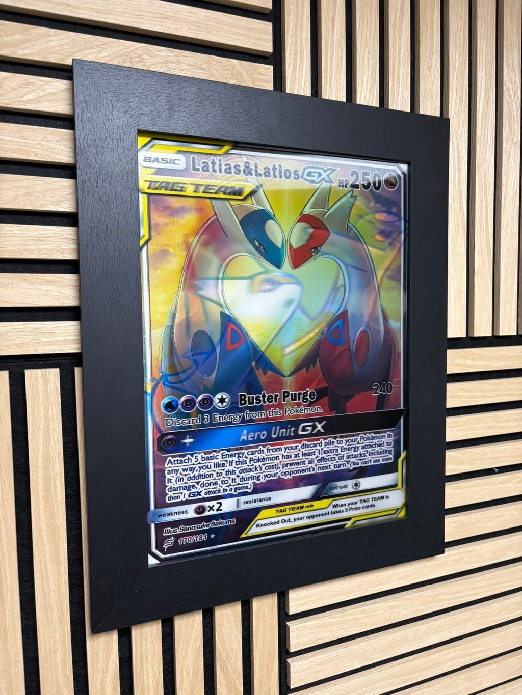 Latias Latios 3D Lenticular Poster Framed 30x40cm
