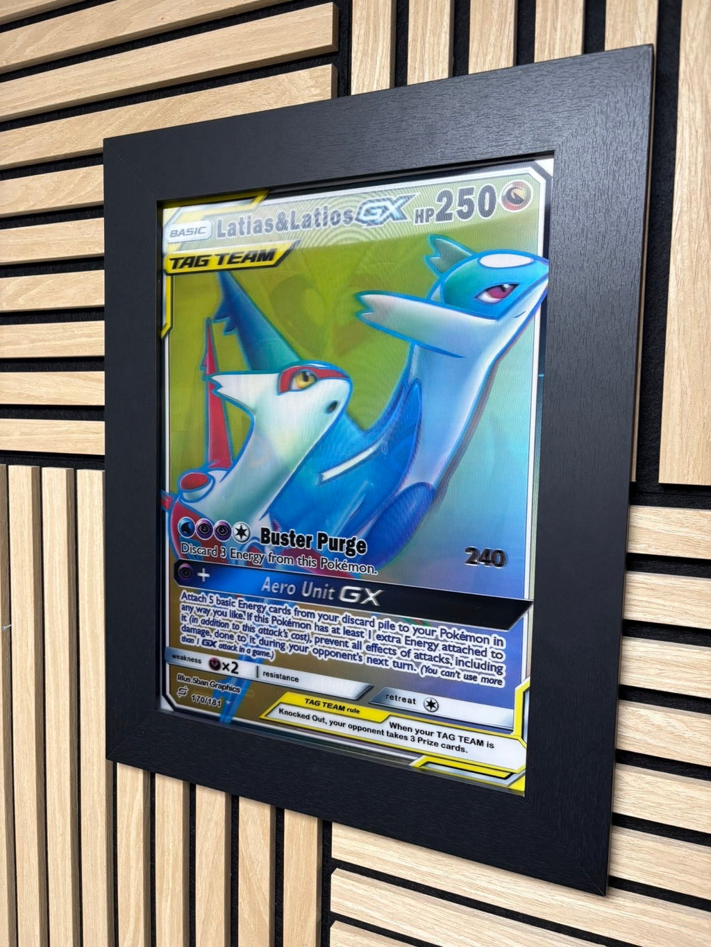 Latias Latios 3D Lenticular Poster Framed 30x40cm