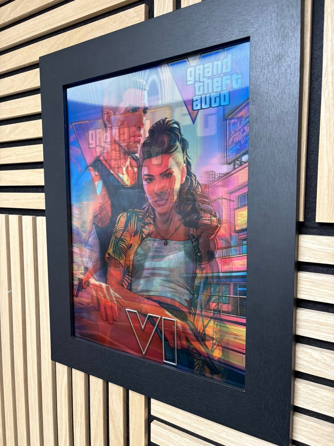 GTA 6 3D Lenticular Poster Framed 30x40cm