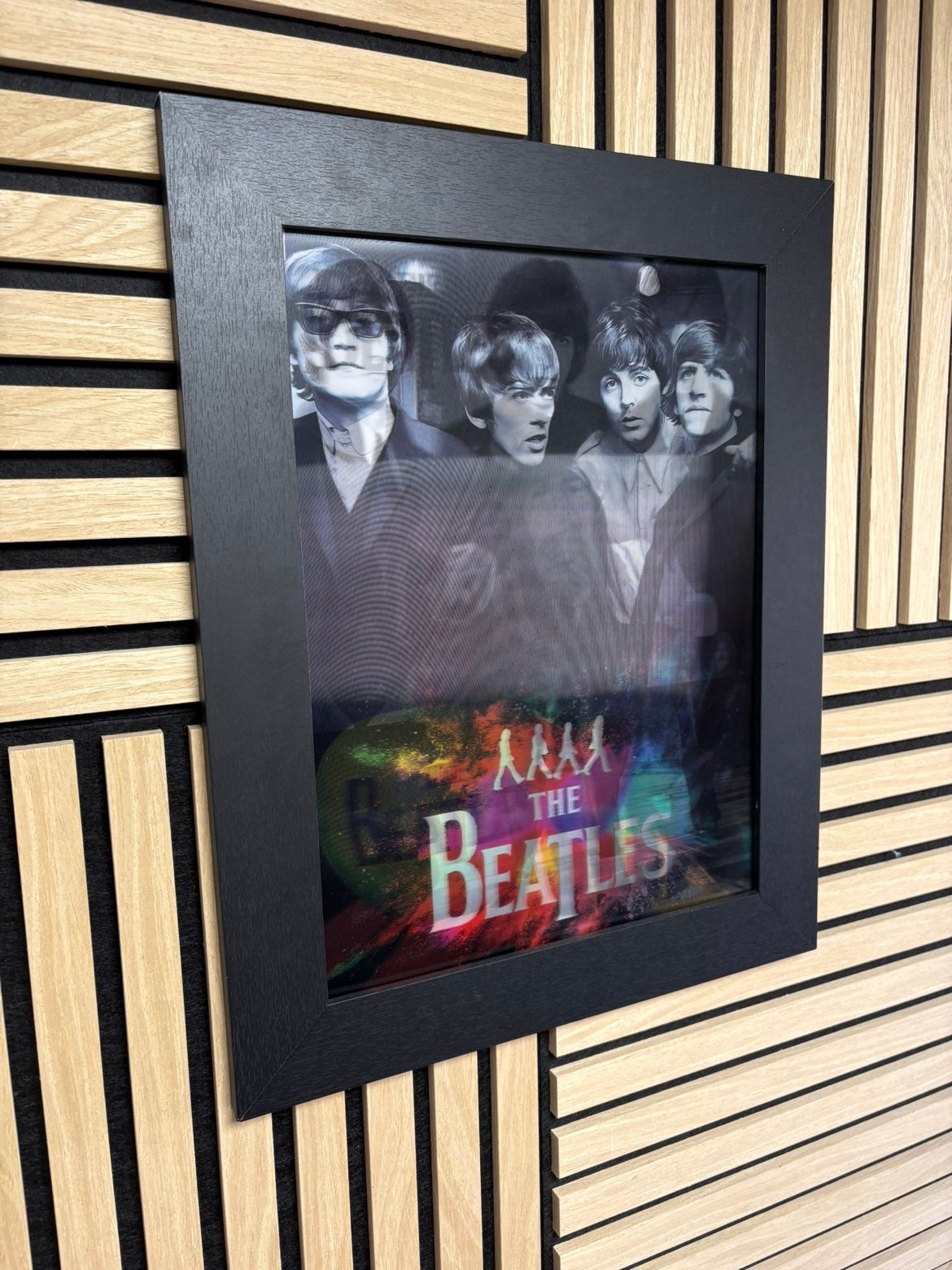 The Beatles 3D Lenticular Poster Framed 30x40cm