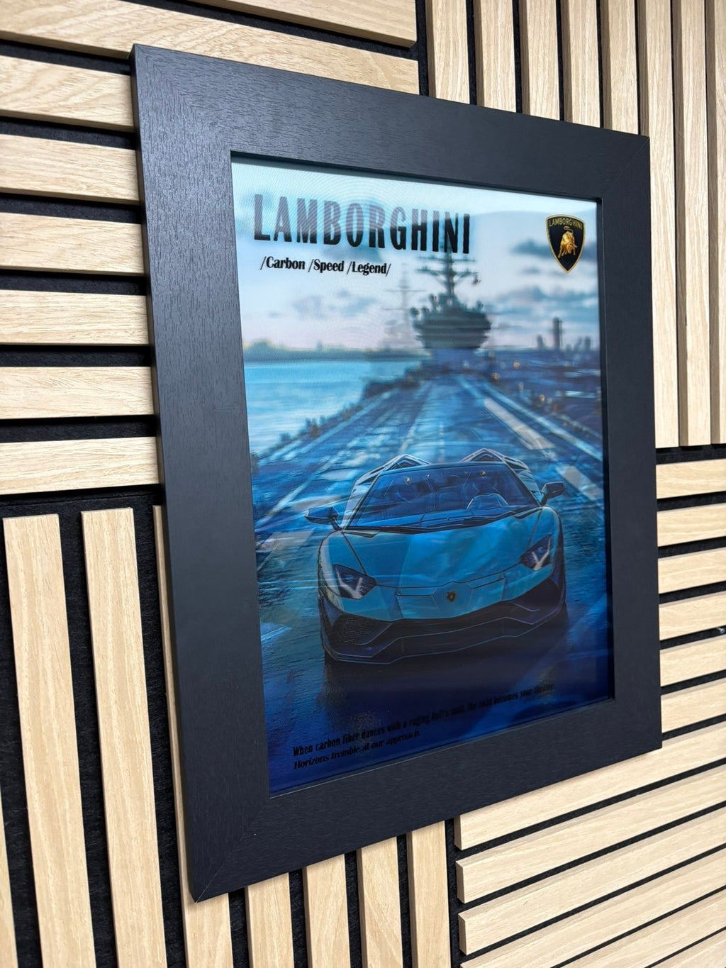 Lamborghini 3D Lenticular Poster Framed 30x40cm