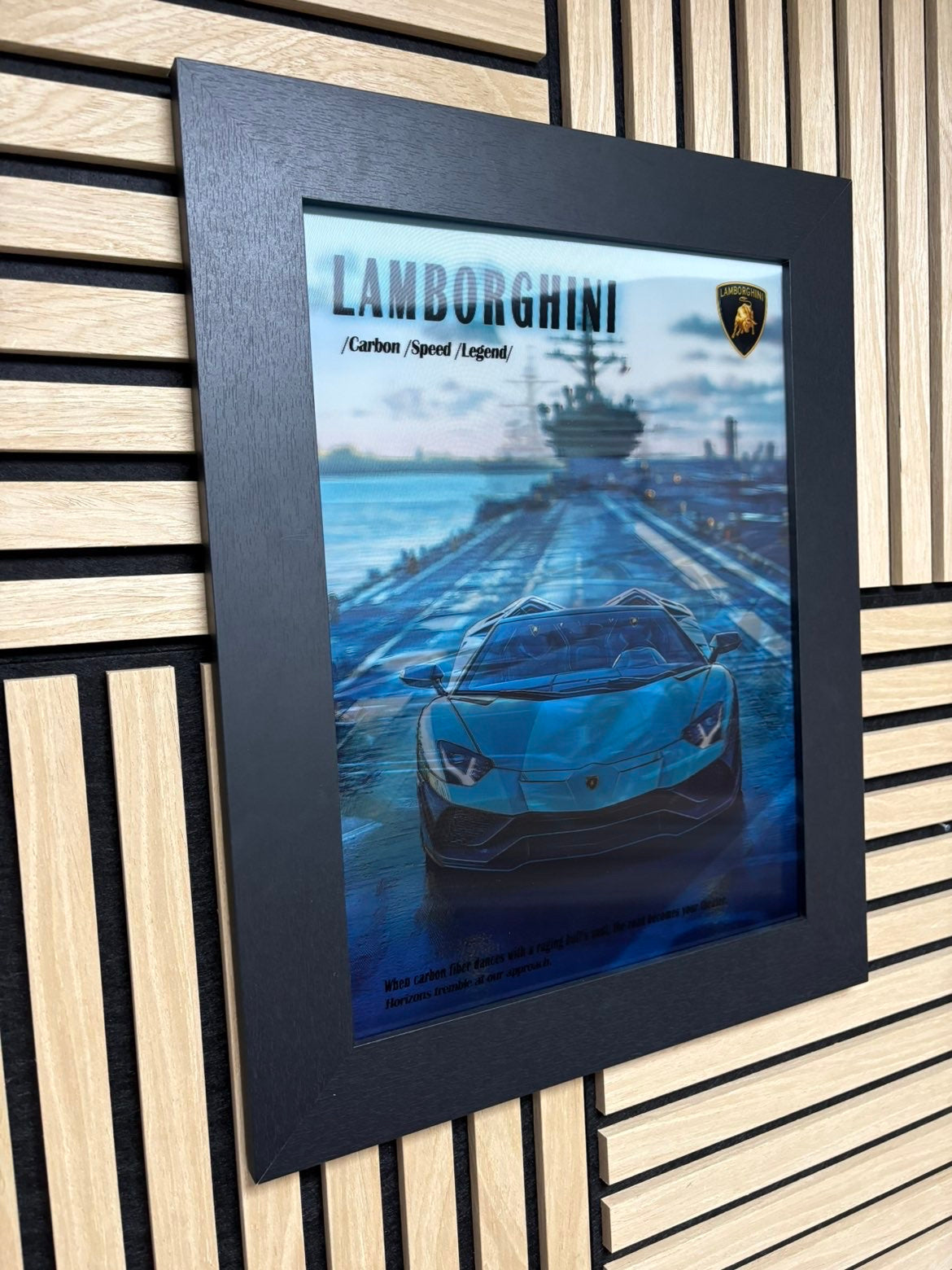Lamborghini 3D Lenticular Poster Framed 30x40cm