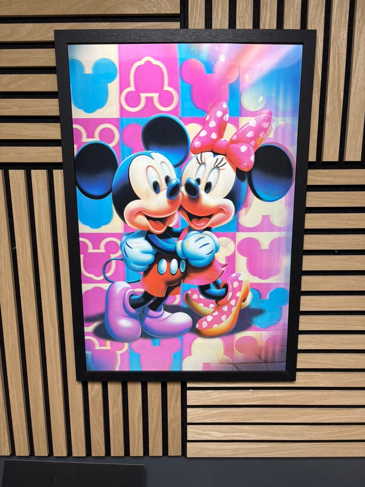 Mickey & Minnie 3D Lenticular Poster Framed 40x60cm