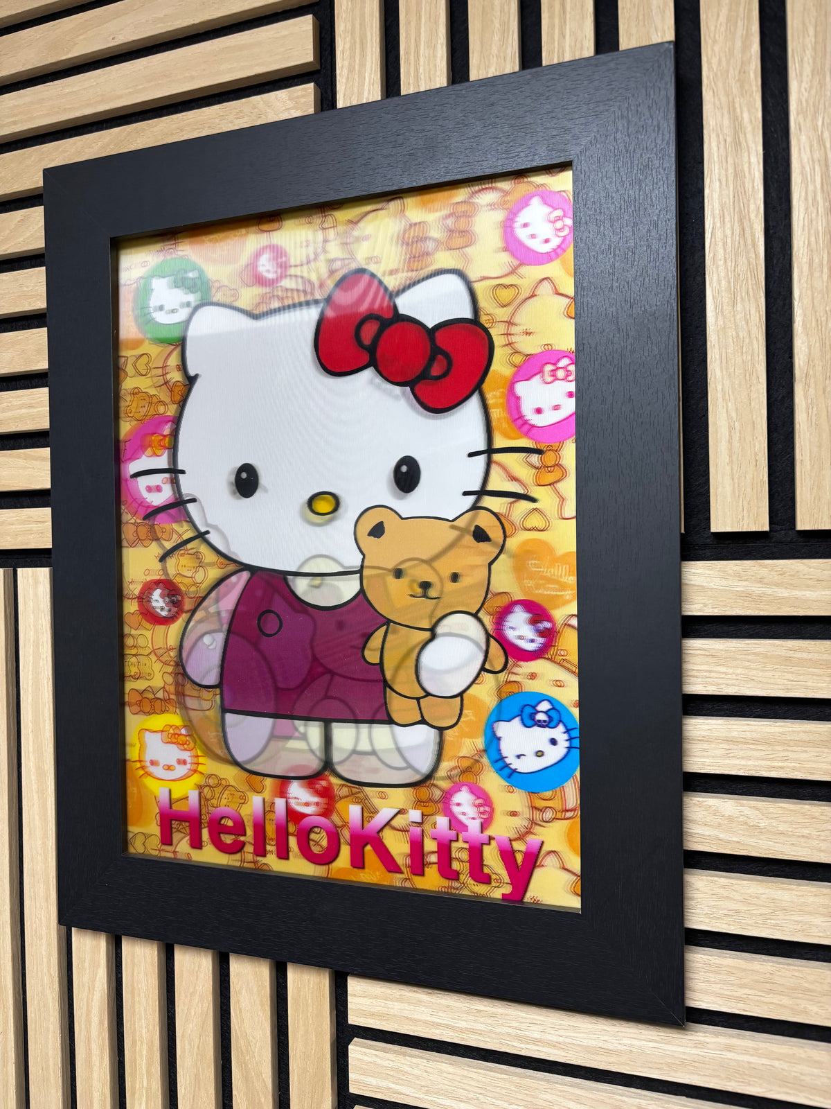 Hello Kitty 3D Lenticular Poster Framed 30x40cm