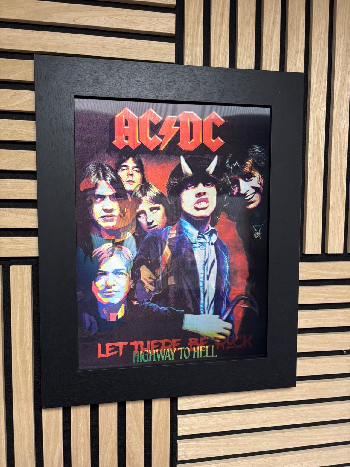 AC-DC 3D Lenticular Poster Framed 30x40cm