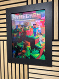 Minecraft 3D Lenticular Poster Framed 30x40cm