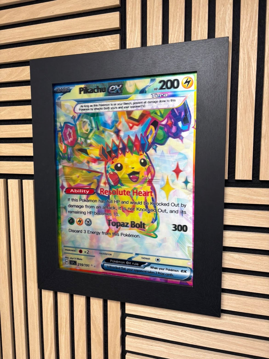 Pikachu 3D Lenticular Poster Framed 30x40cm