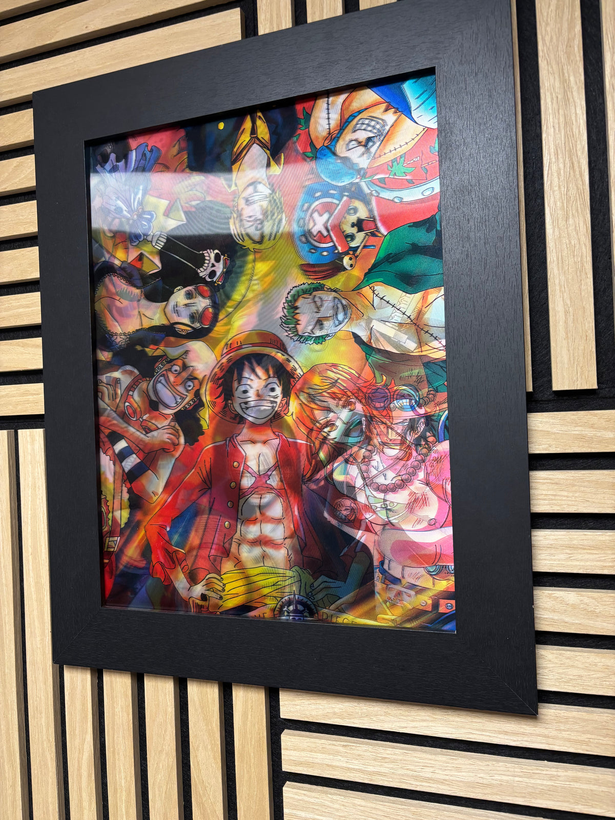 One Piece 3D Lenticular Poster Framed 30x40cm
