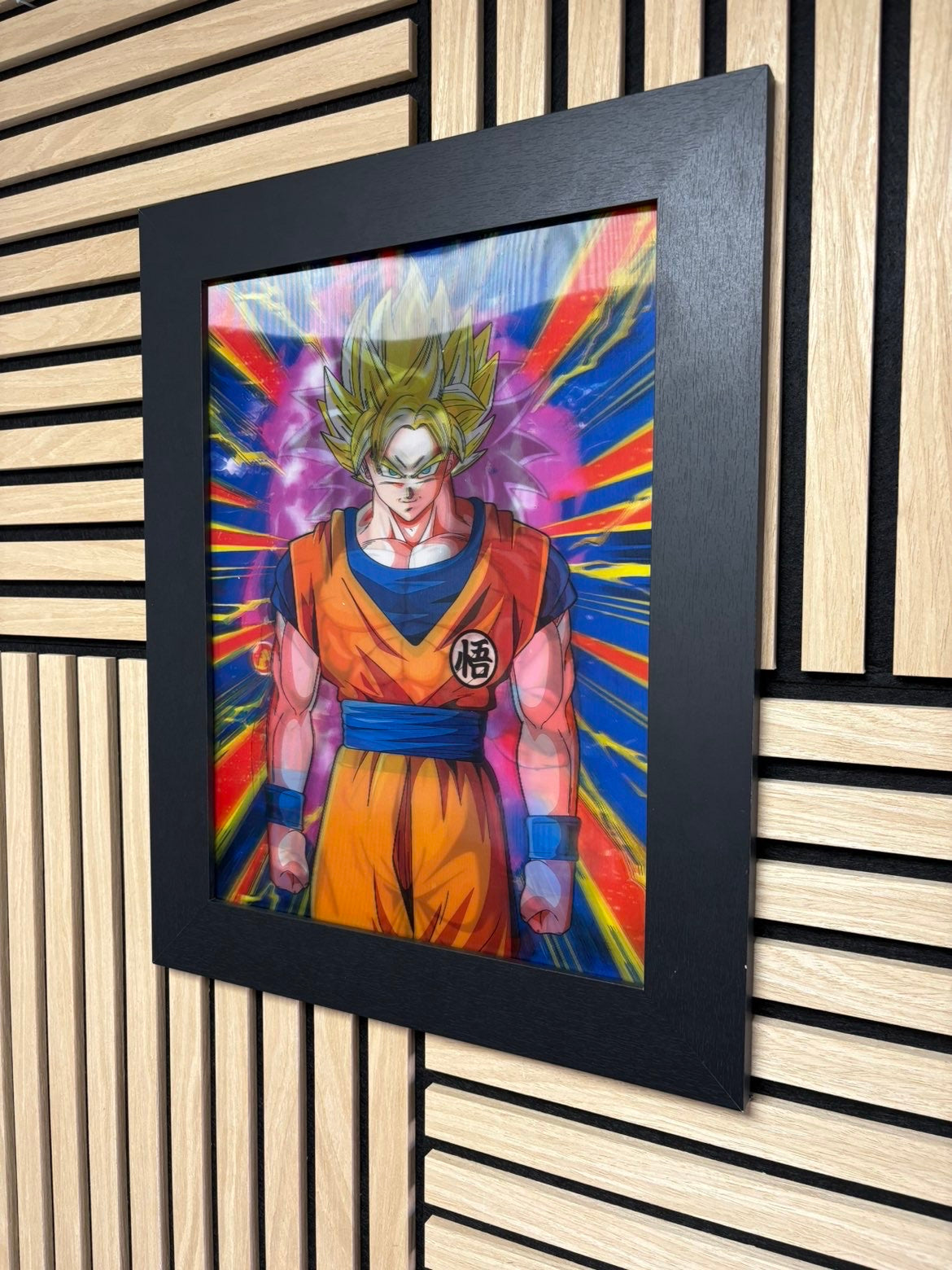 Goku Dragon Ball 3D Lenticular Poster Framed 30x40cm