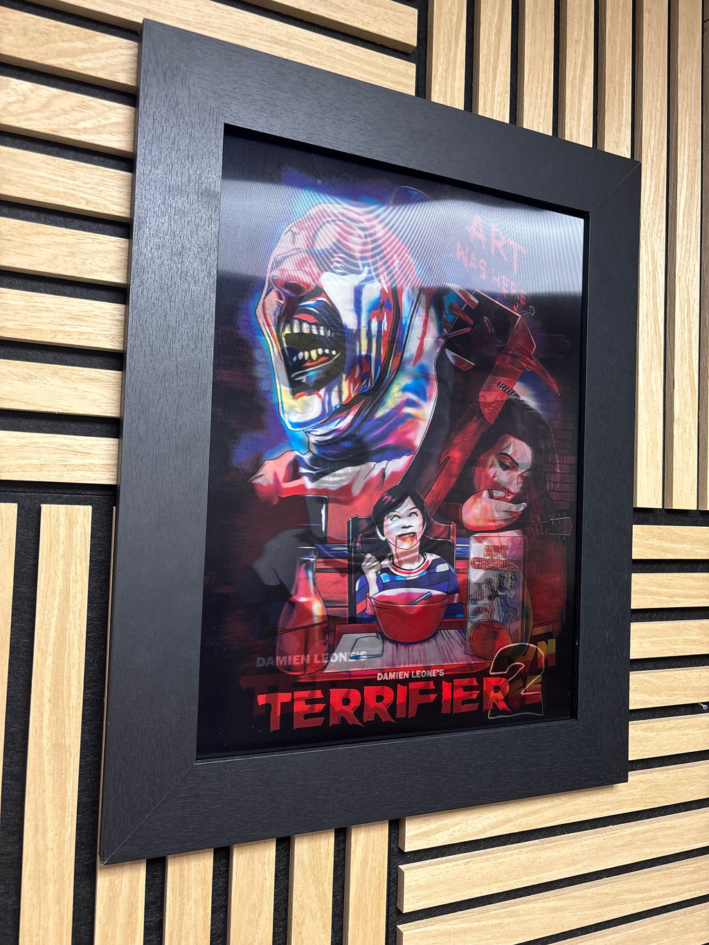 Terrifier 2 3D Lenticular Poster Framed 30x40cm