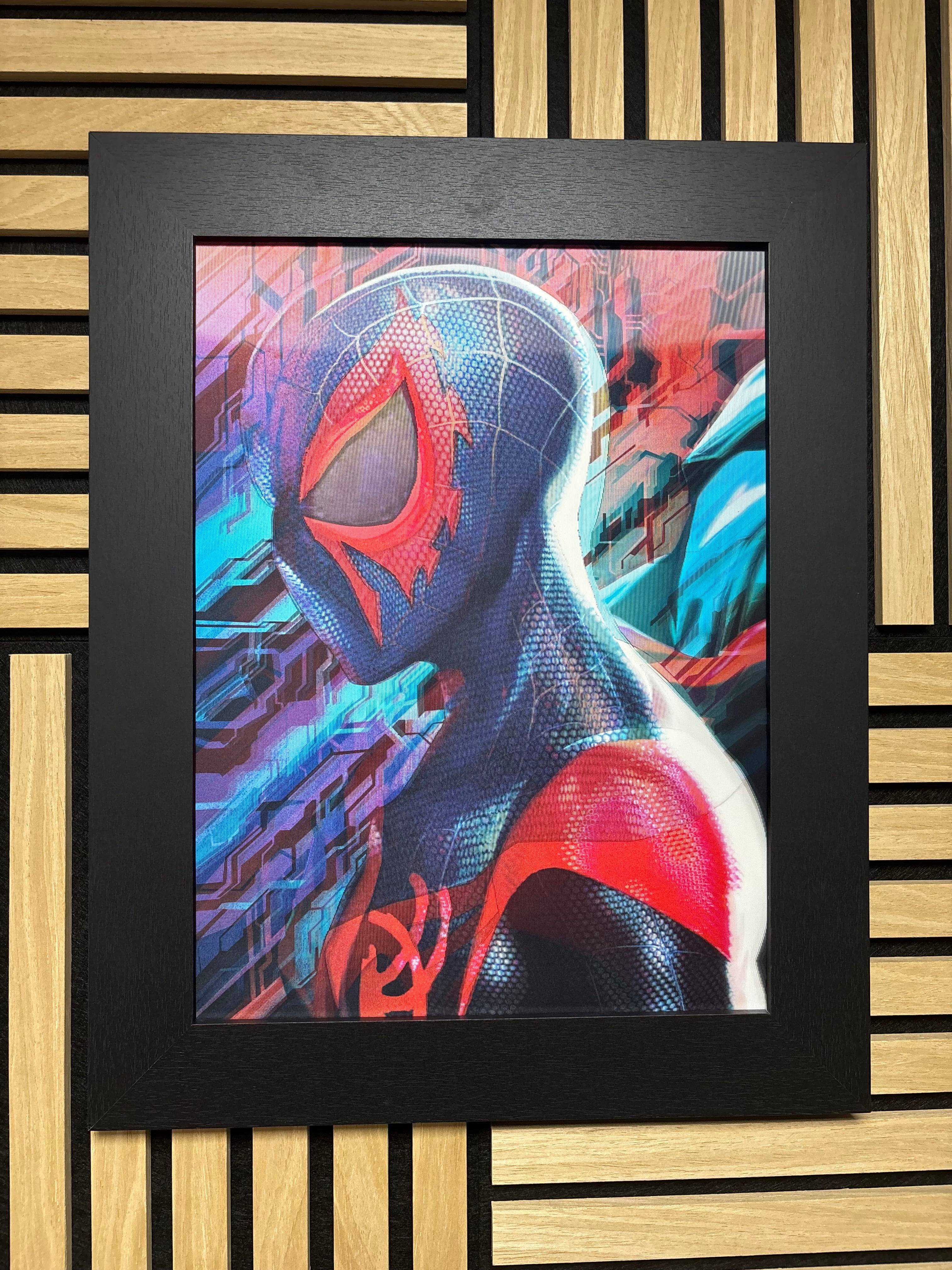 Spiderman/Spiderwoman 3D Lenticular Poster Framed 30x40cm