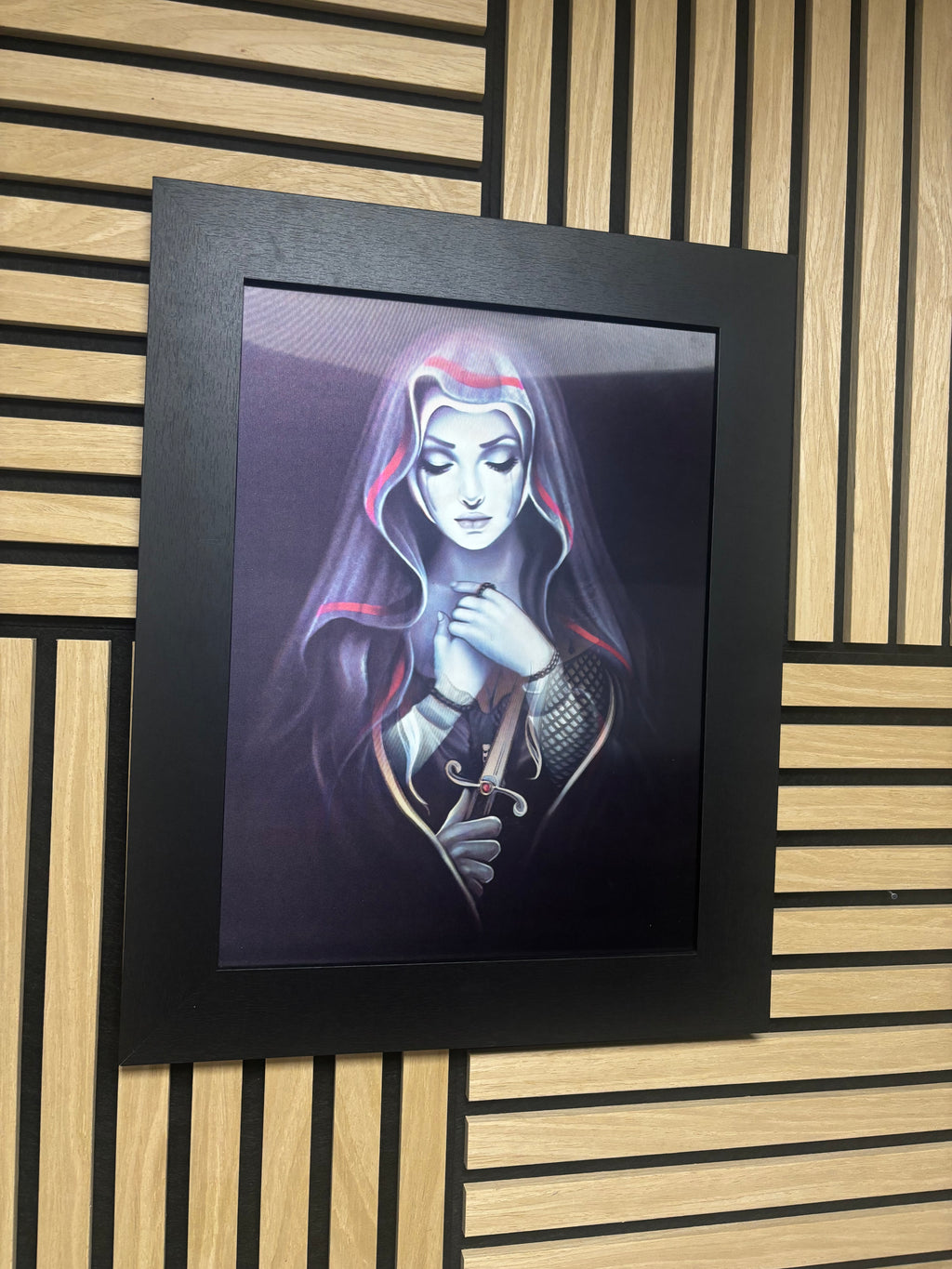 Gothic Nun Horror 3D Lenticular Poster Framed 30x40cm