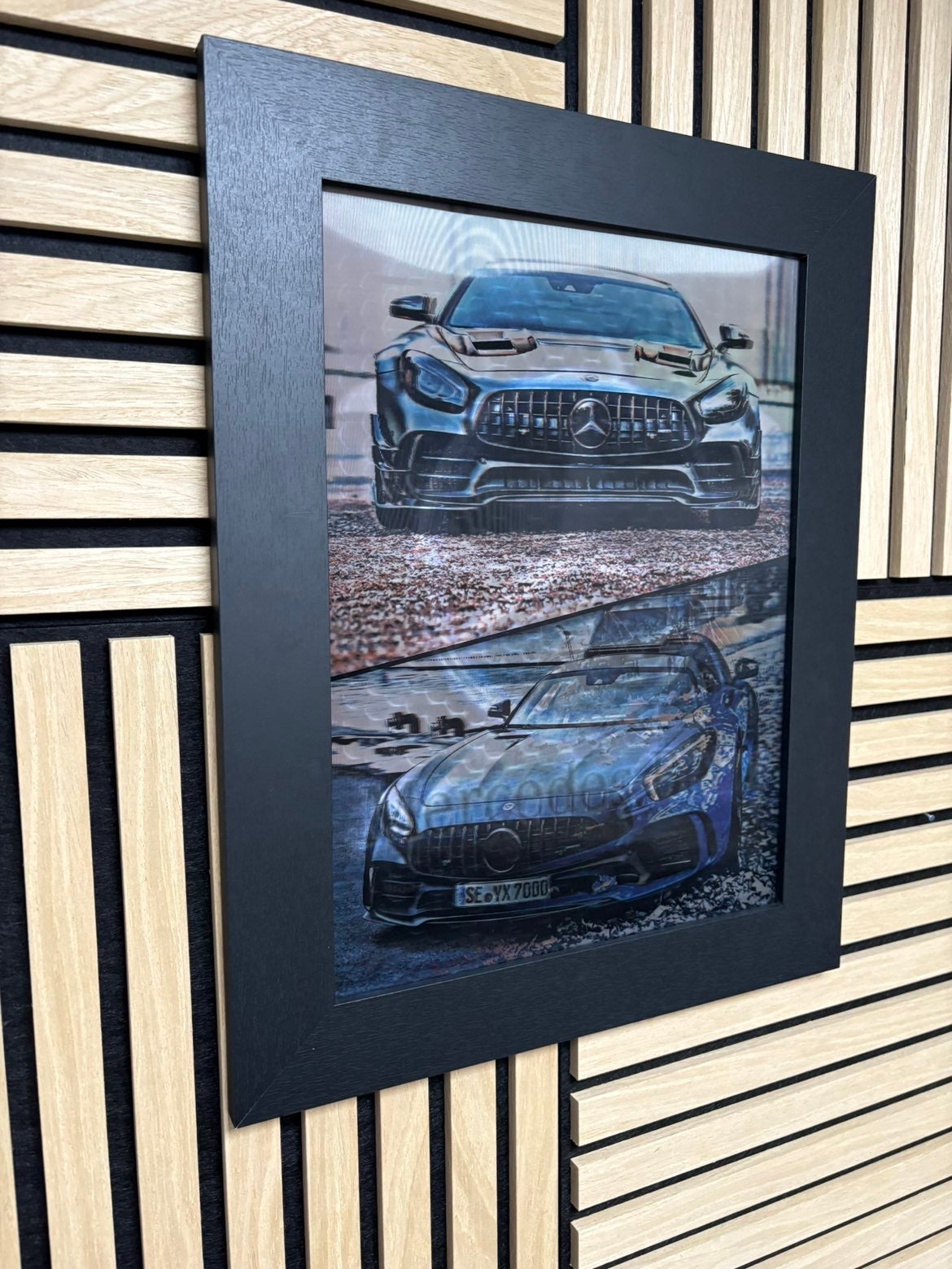 Mercedes Benz 3D Lenticular Poster Framed 30x40cm