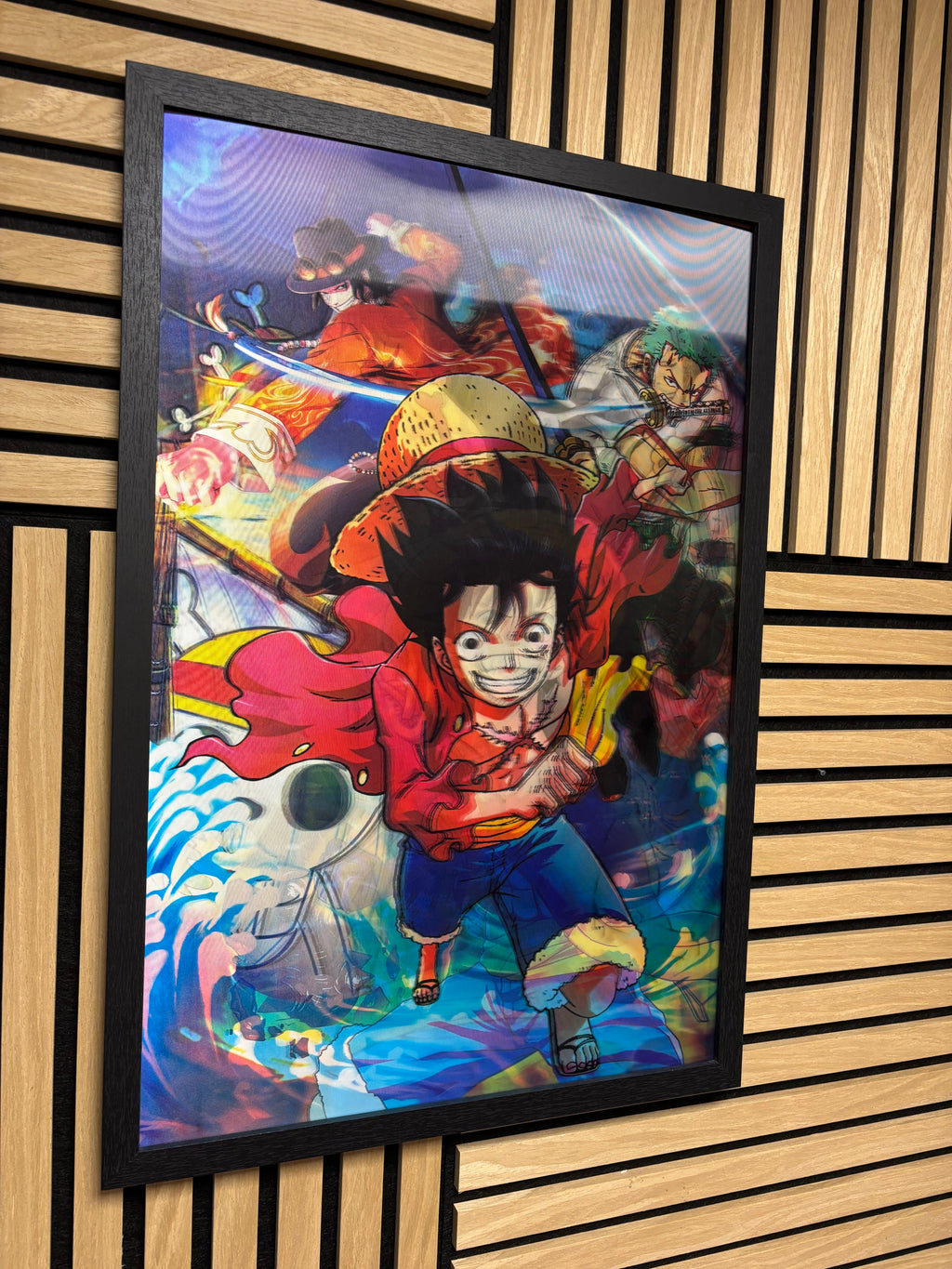 One Piece 3D Lenticular Poster Framed 40x60cm