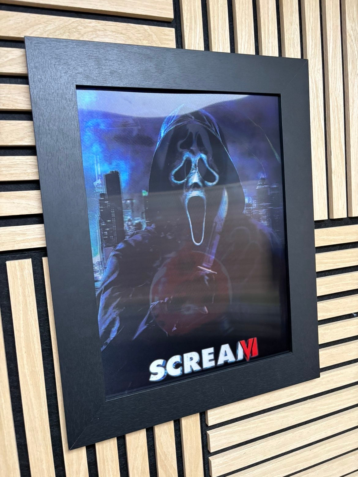 Scream 3D Lenticular Poster Framed 30x40cm
