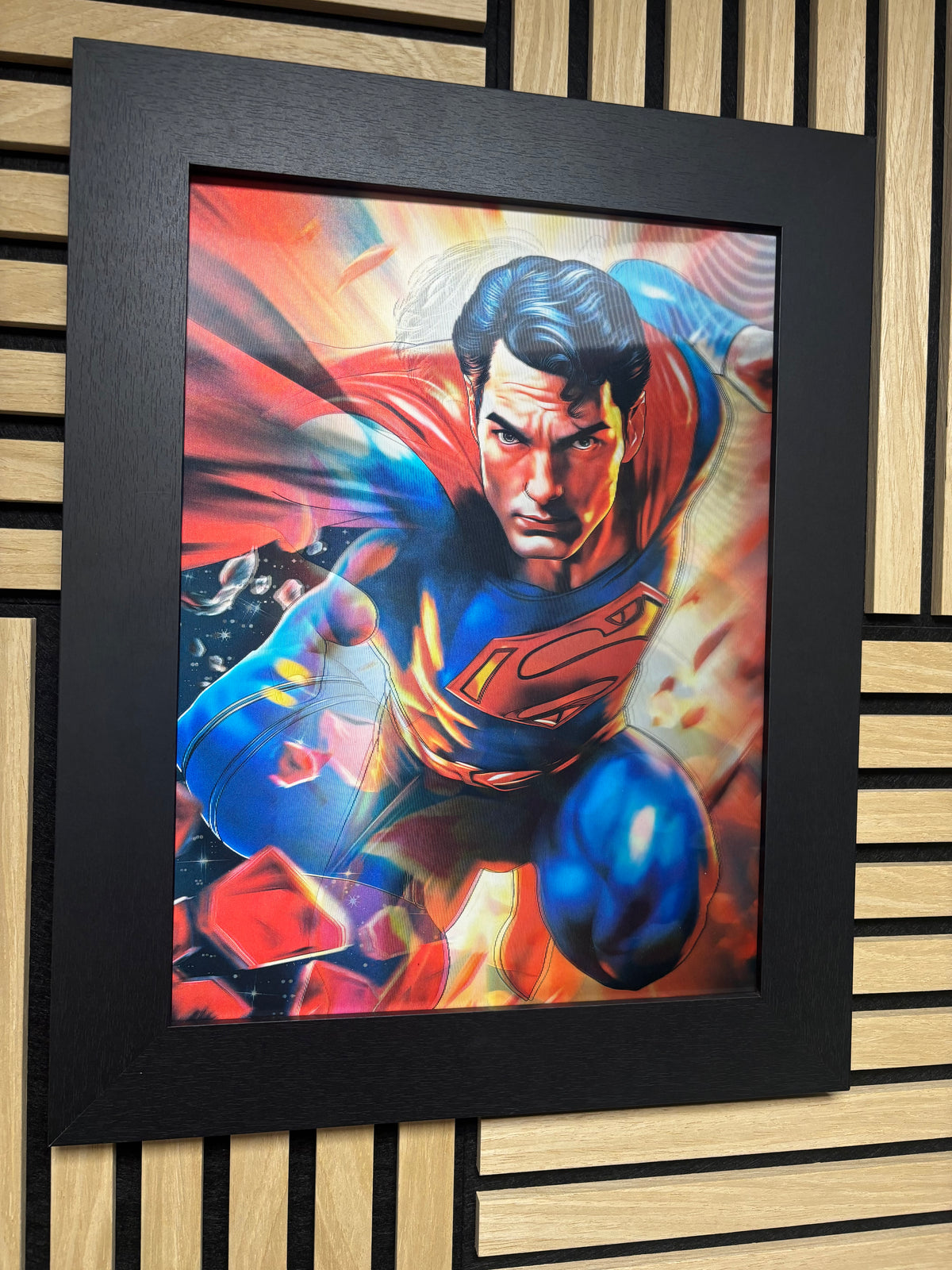 Superman 3D Lenticular Poster Framed 30x40cm