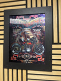 Biker 3D Lenticular Poster Framed 30x40cm