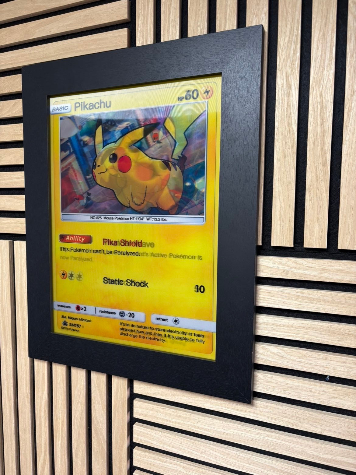 Pikachu 3D Lenticular Poster Framed 30x40cm