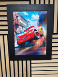 Cars Pixar 3D Lenticular Poster Framed 30x40cm