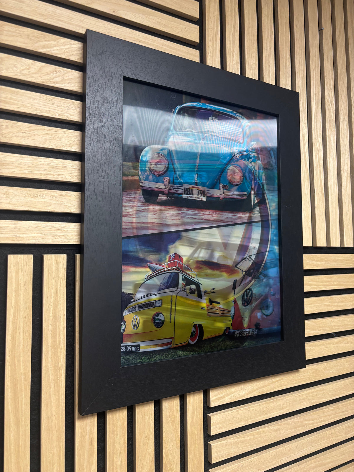Volkswagen 3D Lenticular Poster Framed 30x40cm