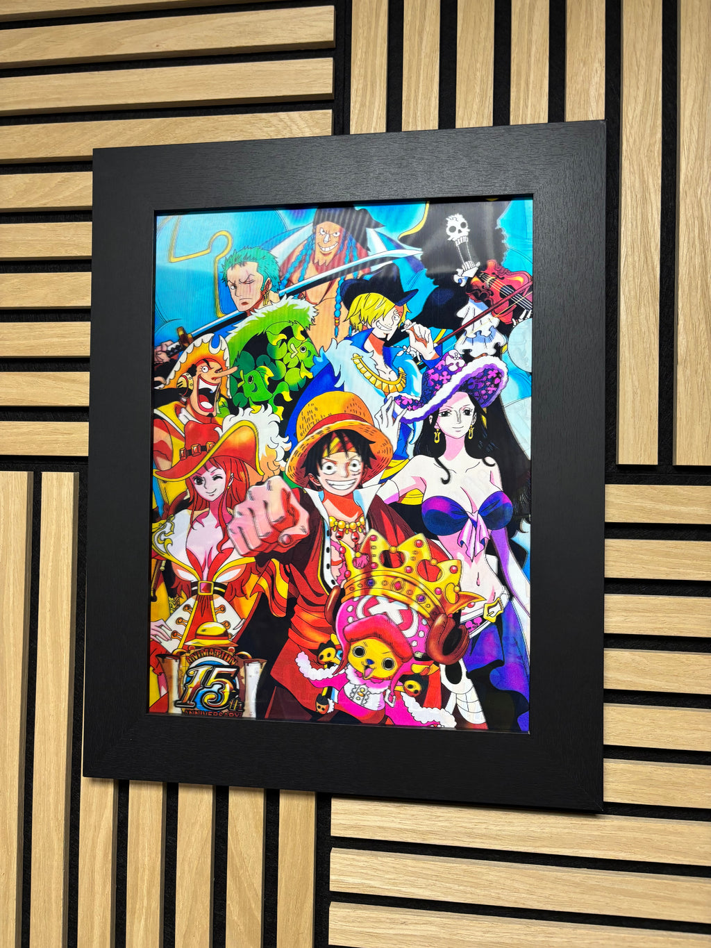 One Piece 3D Lenticular Poster Framed 30x40cm
